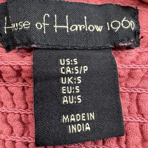 Boho Eyelet Festival Dress S Romantic Cottage Embroidered Earthy Coral Ruffle - Picture 5 of 6